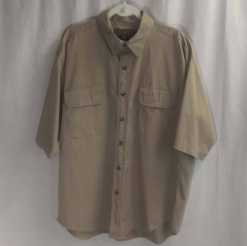 Duluth XL Short Sleeved Khaki Button Down